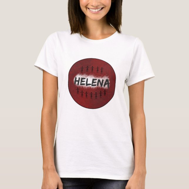 T-shirt preto órfão - Helena (Frente)