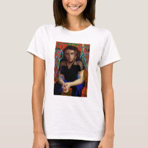 T-shirt Preto órfão Tatiana Maslany - colagem do cará