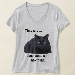 T-shirt - Preto Vai Com Qualquer Gato