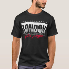 T-Shirt Preto Vista Casual de Londres