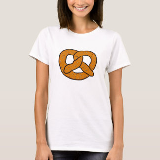 T-shirt Pretzel Art Desenhando Impressão de Cartoon Salgad