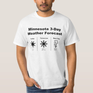 T-shirt Previsão do Tempo de Minnesota