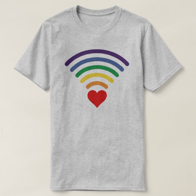 T-SHIRT PRIDE VIBE RAINBOW WIFI (Frente do Design)