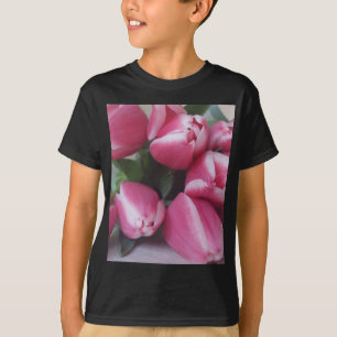 T-shirt Primavera Floral de Tulipas Rosa, Flores