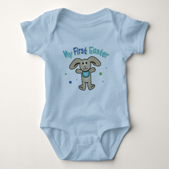 T-shirt Primeira Páscoa do Baby Boy (Frente)