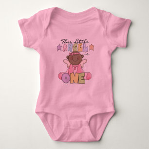 T-shirt Primeiro aniversario Anjo Africano Americano