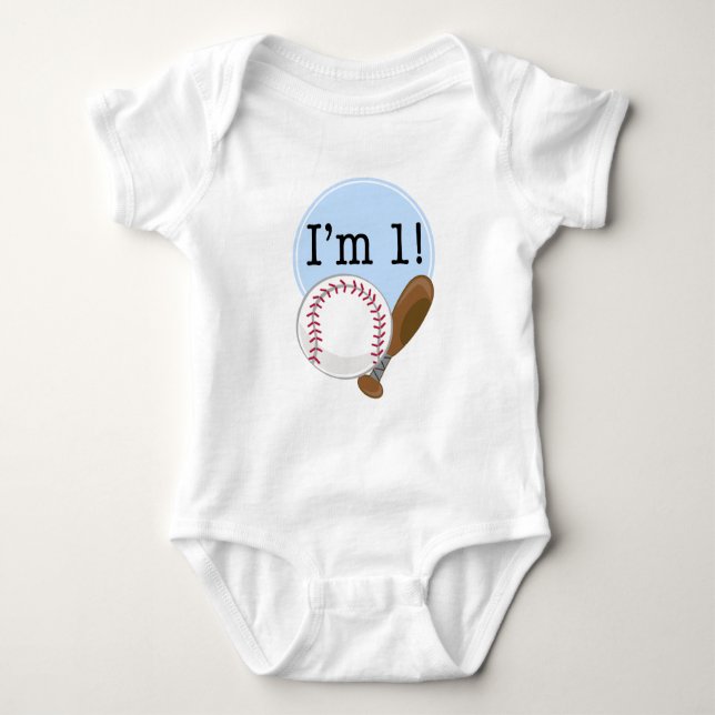 T-shirt primeiro aniversario Baseball Kids (Frente)
