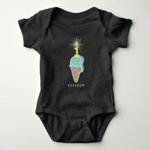 T-shirt Primeiro aniversario do Sorvete Sparkler Baby Boy