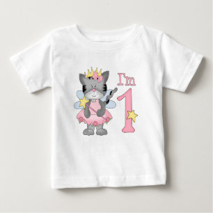T-shirt Primeiro aniversario Gatinho princesa
