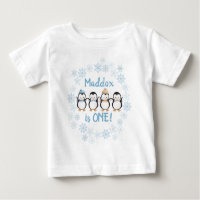 T-Shirt primeiro aniversario Pinguin Personalizado