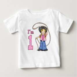 T-shirt Primeiro aniversario Roper Cowgirl