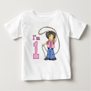 T-shirt Primeiro aniversario Roper Cowgirl