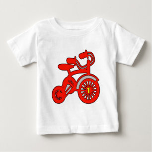 T-shirt Primeiro aniversario vermelho do triciclo