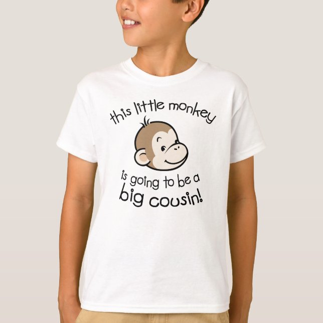 T-shirt Primo grande a ser - cara do macaco (Frente)
