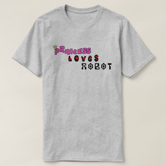 T-shirt Princesa Amor Robô (Frente do Design)