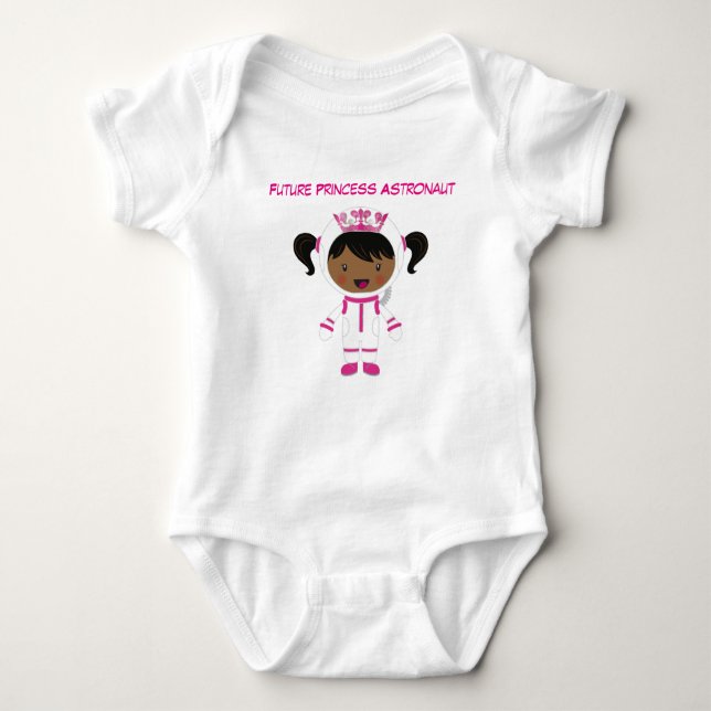 T-shirt Princesa Astronauta Bebê Bodyfit (Frente)
