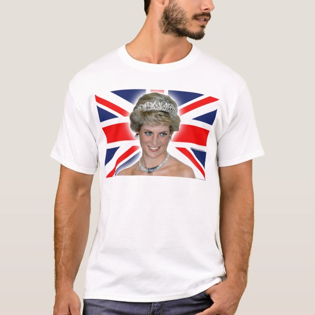 T-shirt Princesa Diana Union Jack de HRH (Frente)