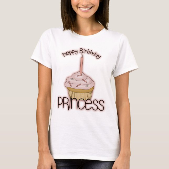 T-shirt Princesa do feliz aniversario (Frente)