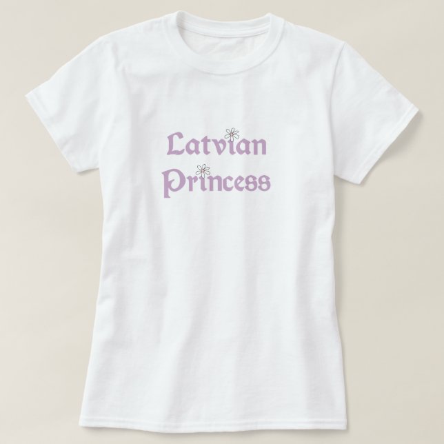 T-shirt Princesa do Latvian das margaridas (Frente do Design)