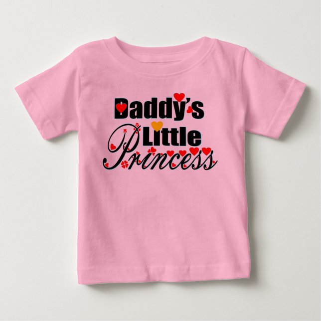 T-shirt ❤✔Princesa do Papai Fab Respirável com Babado (Frente)