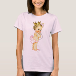 T-shirt Princesa e pérolas do bebê