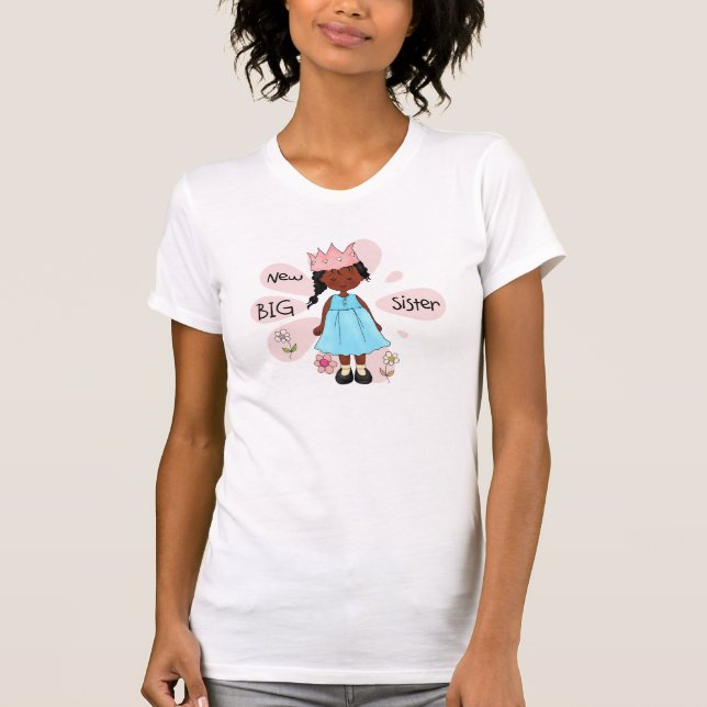 T-shirt Princesa Irmã Africana Americana (Frente)