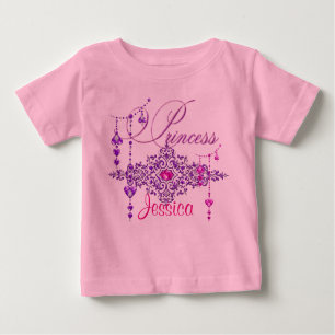 T-shirt Princesa Joias Pink-Rosa Costeira-Rupa Tee