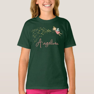 T-shirt Princesa Leiteira Rosa Doce e Estrelas Branca