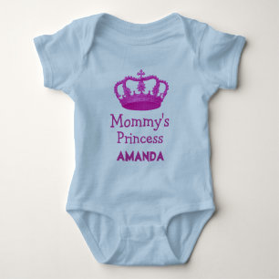 T-shirt Princesa mamãe com Coroa Rosa V24B12