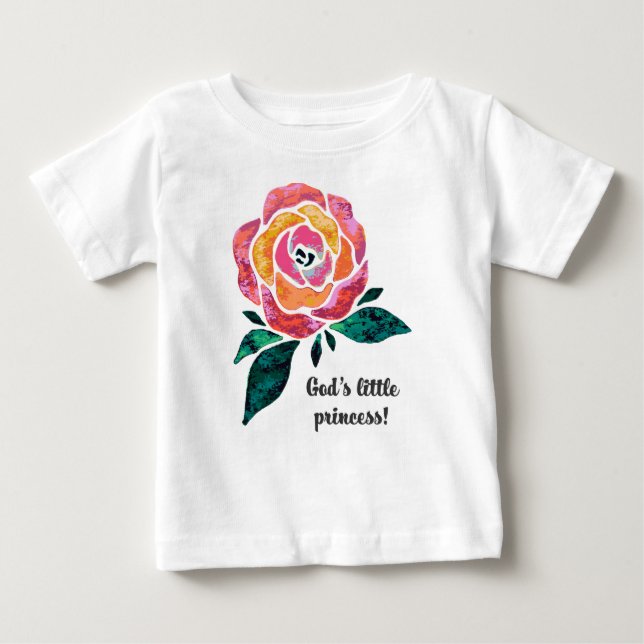 T-shirt Princesa Moderna de Deus, Toddler Ruffle Tee (Frente)