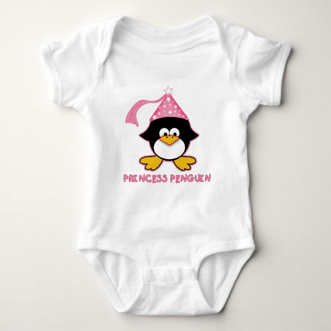 T-shirt Princesa Rosa Pinguim (Frente)