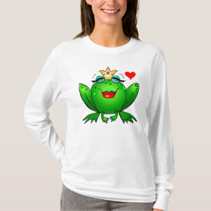 T-shirt Princesa Sapo com Dama Sapo Encantadora de Coração