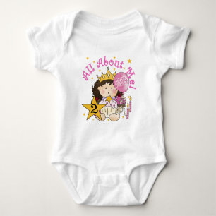 T-shirt Princesa Sobre Mim segundo aniversário