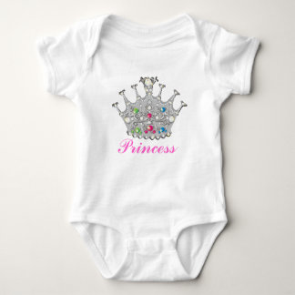 T-shirt Princesa Tiara ou Crown Baby