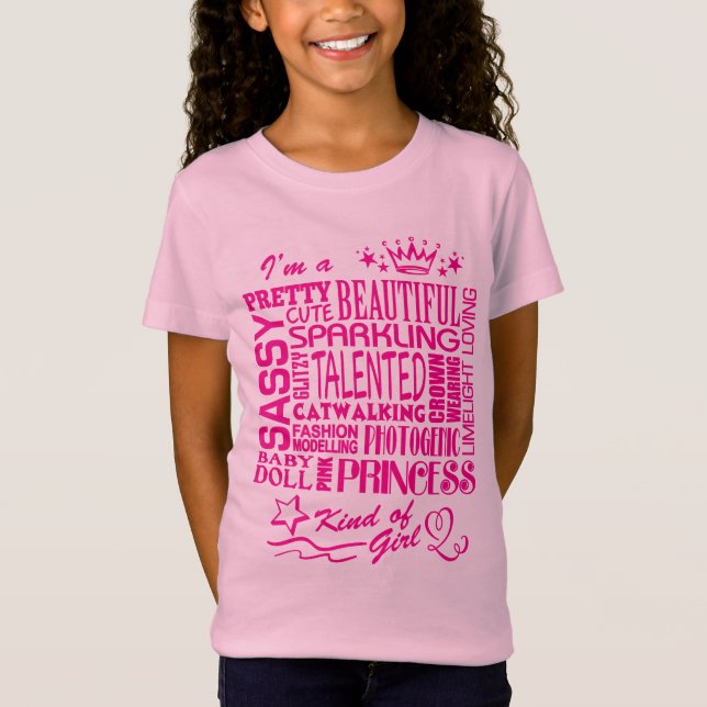 T-shirt Princesa - Tipo de Menina (Frente)