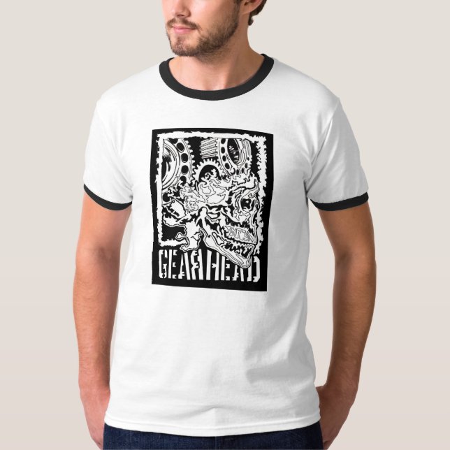 T-shirt principal da campainha da engrenagem (Frente)