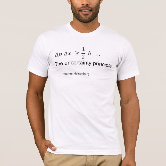 T-shirt Princípio de incerteza (Frente)
