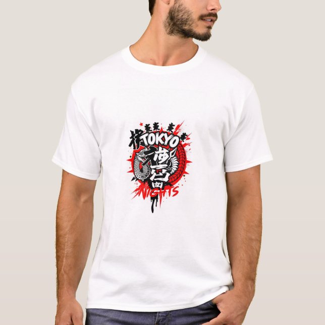 t-shirt print, white background, (Frente)