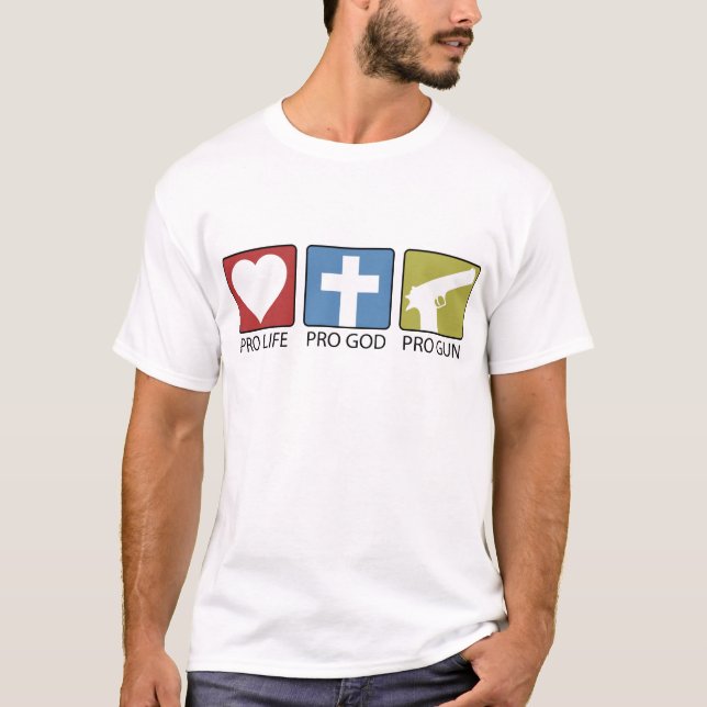 T-shirt Pro vida, pro deus, pro arma (Frente)