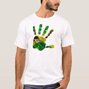 T-SHIRT PRODUTOS AGRADÁVEIS DA BANDEIRA DA MÃO DE JAMAIC