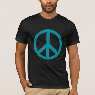 T-shirt Produtos azuis do sinal de paz