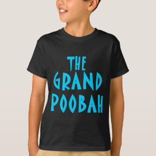 T-shirt Produtos azuis grandes da pia batismal de Poobah
