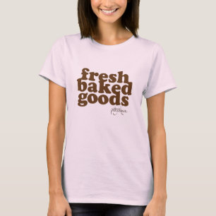 T-shirt produtos de forno fresco (senhoras orgânicas)