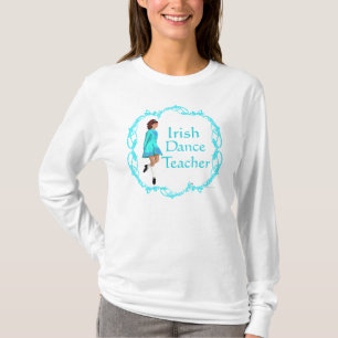 T-shirt Professor de Dança de Passo Irlandês - Turquesa