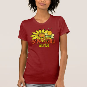 T-shirt Professor inacreditável com girassóis e abelhas