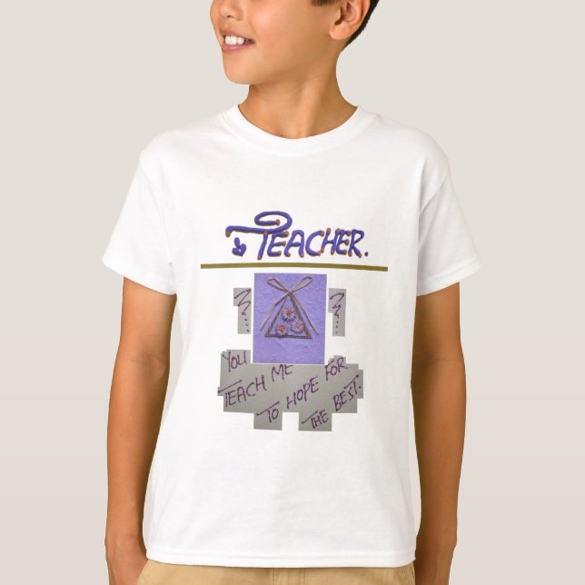 T-shirt Professor, você me ensina a esperar pela melhor ar (Frente)