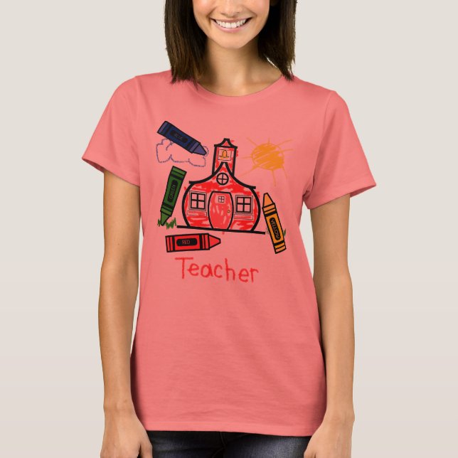 T-shirt Professora T Shirt - Escola e Camarões (Frente)