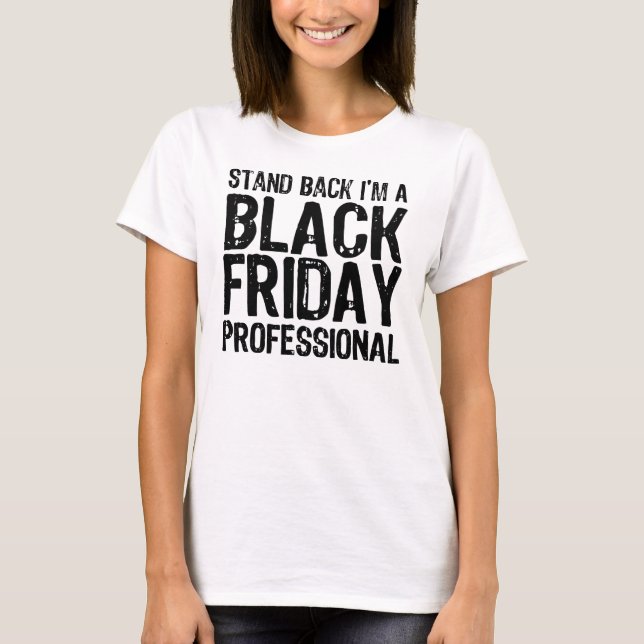 T-shirt Profissional preto de sexta-feira (Frente)