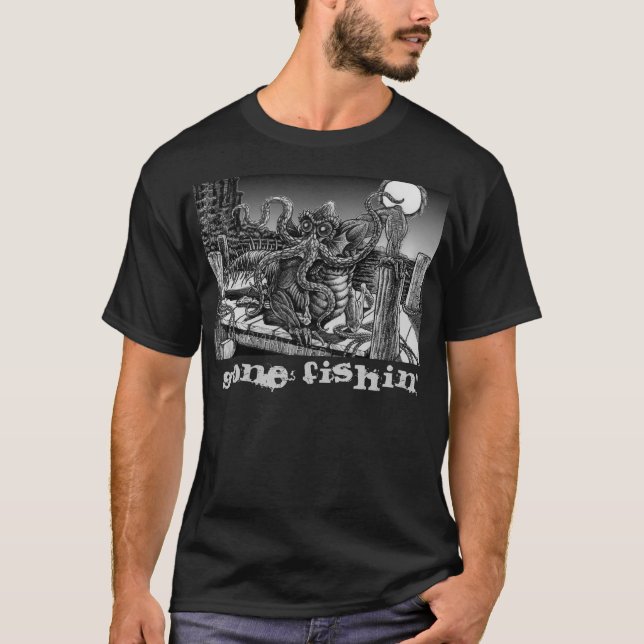 T-shirt Profundamente uma pesca ida (Frente)