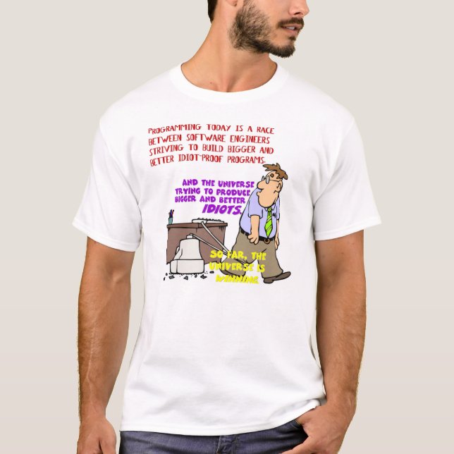 T-shirt Programadores contra o universo (1) (Frente)